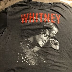 Whitney Houston Men’s Graphic Gray T-Shirt Size 2X New
